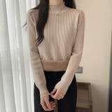裏起毛 フリルハイネック リブニット | COCOMOMO | 詳細画像13 