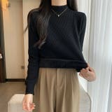 裏起毛 フリルハイネック リブニット | COCOMOMO | 詳細画像16 