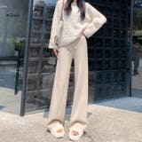 ワイドパンツ ニットパンツ ゆったりストレートパンツ | COCOMOMO | 詳細画像18 