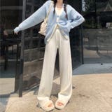 ワイドパンツ ニットパンツ ゆったりストレートパンツ | COCOMOMO | 詳細画像5 