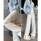 ワイドパンツ ニットパンツ ゆったりストレートパンツ | COCOMOMO | 詳細画像6 