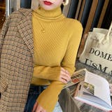 リブニット タートルネック ストレッチニット | COCOMOMO | 詳細画像8 