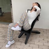 裏起毛 チェック柄パンツ ワイドパンツ | COCOMOMO | 詳細画像17 