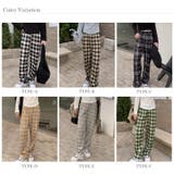 裏起毛 チェック柄パンツ ワイドパンツ | COCOMOMO | 詳細画像26 