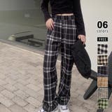 TYPE-C | 裏起毛 チェック柄パンツ ワイドパンツ | COCOMOMO