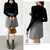 チュールドッキングニット ビスチェ風 リブニット | COCOMOMO | 詳細画像17