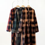 シャツワンピース チェック柄 ロングワンピース | COCOMOMO | 詳細画像15