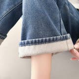裏起毛 デニムパンツ セミワイドストレートパンツ | COCOMOMO | 詳細画像10 