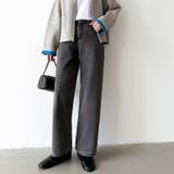 裏起毛 デニムパンツ セミワイドストレートパンツ | COCOMOMO | 詳細画像16 