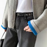 裏起毛 デニムパンツ セミワイドストレートパンツ | COCOMOMO | 詳細画像19 