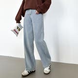 裏起毛 デニムパンツ セミワイドストレートパンツ | COCOMOMO | 詳細画像29 