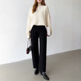 裏起毛 デニムパンツ セミワイドストレートパンツ | COCOMOMO | 詳細画像43 