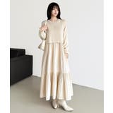 ベスト付きワンピース プリーツワンピース ロングワンピース | COCOMOMO | 詳細画像50