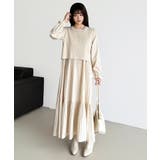 ベスト付きワンピース プリーツワンピース ロングワンピース | COCOMOMO | 詳細画像52