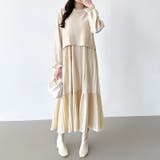 ベスト付きワンピース プリーツワンピース ロングワンピース | COCOMOMO | 詳細画像2