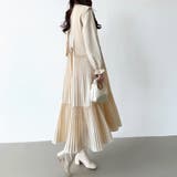 ベスト付きワンピース プリーツワンピース ロングワンピース | COCOMOMO | 詳細画像3