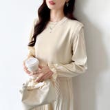 ベスト付きワンピース プリーツワンピース ロングワンピース | COCOMOMO | 詳細画像6