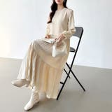 ベスト付きワンピース プリーツワンピース ロングワンピース | COCOMOMO | 詳細画像7