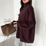 ハーフジップ 袖ラインスウェット オーバーサイズトレーナー | COCOMOMO | 詳細画像21