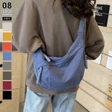 ブルー | ショルダーバッグ 斜めがけバッグ ハーフムーンバッグ | COCOMOMO