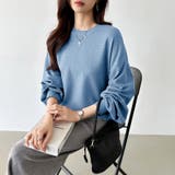ラウンドヘムワッフルカットソー ボリューム袖 ロンT | COCOMOMO | 詳細画像28 