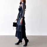 ティアードベロアワンピース パーティードレス 結婚式 | COCOMOMO | 詳細画像15