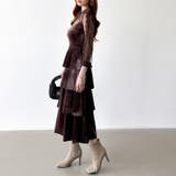 ティアードベロアワンピース パーティードレス 結婚式 | COCOMOMO | 詳細画像58