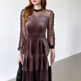 ティアードベロアワンピース パーティードレス 結婚式 | COCOMOMO | 詳細画像59