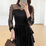 ティアードベロアワンピース パーティードレス 結婚式 | COCOMOMO | 詳細画像10