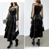 ティアードベロアワンピース パーティードレス 結婚式 | COCOMOMO | 詳細画像28