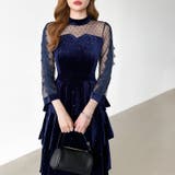 ティアードベロアワンピース パーティードレス 結婚式 | COCOMOMO | 詳細画像47