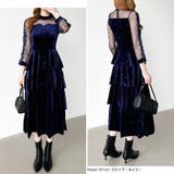 ティアードベロアワンピース パーティードレス 結婚式 | COCOMOMO | 詳細画像49