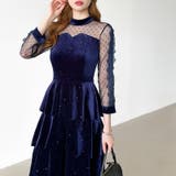 ティアードベロアワンピース パーティードレス 結婚式 | COCOMOMO | 詳細画像50