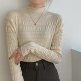 ギャザーニット ハイネック シャーリングニット | COCOMOMO | 詳細画像11