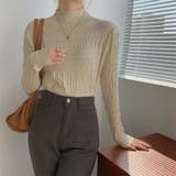 ギャザーニット ハイネック シャーリングニット | COCOMOMO | 詳細画像14