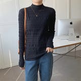 ギャザーニット ハイネック シャーリングニット | COCOMOMO | 詳細画像19