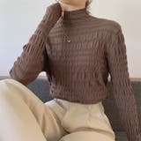 ギャザーニット ハイネック シャーリングニット | COCOMOMO | 詳細画像21