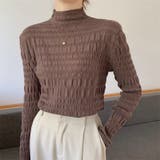 ギャザーニット ハイネック シャーリングニット | COCOMOMO | 詳細画像22