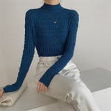 ギャザーニット ハイネック シャーリングニット | COCOMOMO | 詳細画像5