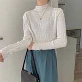 ギャザーニット ハイネック シャーリングニット | COCOMOMO | 詳細画像9