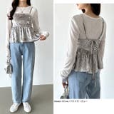 ベロアキャミソール ペプラムビスチェ バックリボン | COCOMOMO | 詳細画像11 