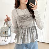 ベロアキャミソール ペプラムビスチェ バックリボン | COCOMOMO | 詳細画像14 