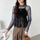 ベロアキャミソール ペプラムビスチェ バックリボン | COCOMOMO | 詳細画像20 