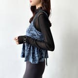 ベロアキャミソール ペプラムビスチェ バックリボン | COCOMOMO | 詳細画像4 