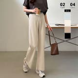 レギュラー丈・ベージュ | 「楽革命」疲れない美フレア フレアパンツ スウェットパンツ | COCOMOMO