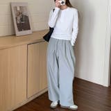 ワイドパンツ タックワイドパンツ 韓国ファッション | COCOMOMO | 詳細画像12 