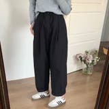 ワイドパンツ タックワイドパンツ 韓国ファッション | COCOMOMO | 詳細画像9 