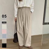 ライトブラウン | ワイドパンツ タックワイドパンツ 韓国ファッション | COCOMOMO