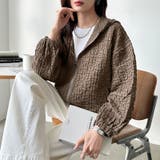 ふくれジャガード ブルゾン ライトアウター | COCOMOMO | 詳細画像3