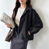 ふくれジャガード ブルゾン ライトアウター | COCOMOMO | 詳細画像14